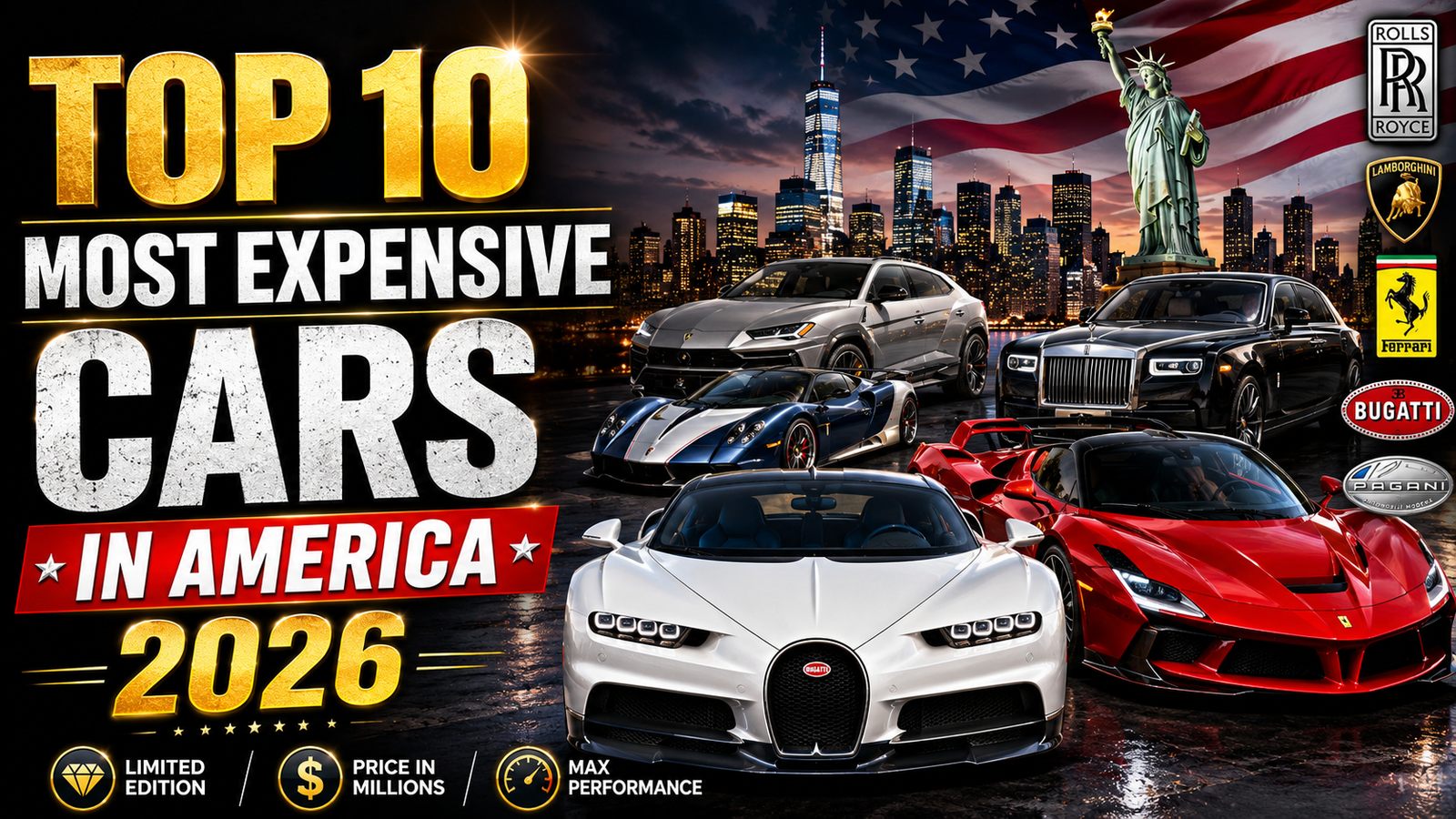 Top 10 Most Expensive Cars in America 2026